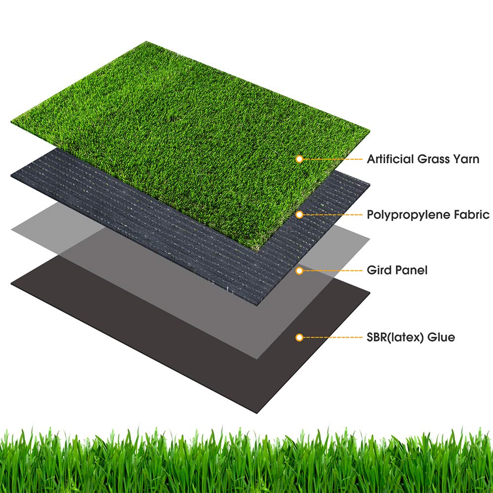 Artificial Grass, 51" x 26" Dog Pee Pads, Professional Dog Potty Training Rug, Grass Mat with Drainage Holes, Pet Turf Indoor Outdoor Flooring Fake Grass Doormat (26"x51") FezepYmaz