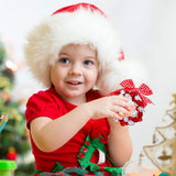 14 Sets Wreath Tree Ornaments Craft Kit with Ribbons, Bows and Bells Assortment for Kids Holiday Winter Bracelets and Necklaces Winlyn