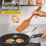 Teak Wooden Spatula for Cooking Wok Spatula Kitchen Turner for Mixing, Scraping, Baking Spatula Best Non Stick Wood Cooking Utensil Angled Flat Spatula Egg Flipper Spatula Scraper Fish Spatula Turner Ayiaren