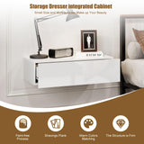 HedoAjim White Floating Nightstand with Drawer – Modern Wall-Mounted Storage for Bedroom or Living Room HedoAjim