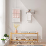 RONGJIA 2 Tier Bamboo Shoe Rack for Closet Free Standing Wood Shoe Shelf Storage Organizer for Entryway Small Space Stackable, Natural RONGJIA