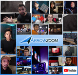 Arrowzoom New 12 Pieces 10x10x2inch Soundproofing Insulation Pyramid Acoustic Wall Foam Padding Studio Foam Tiles AZ1034 Pearl White Arrowzoom