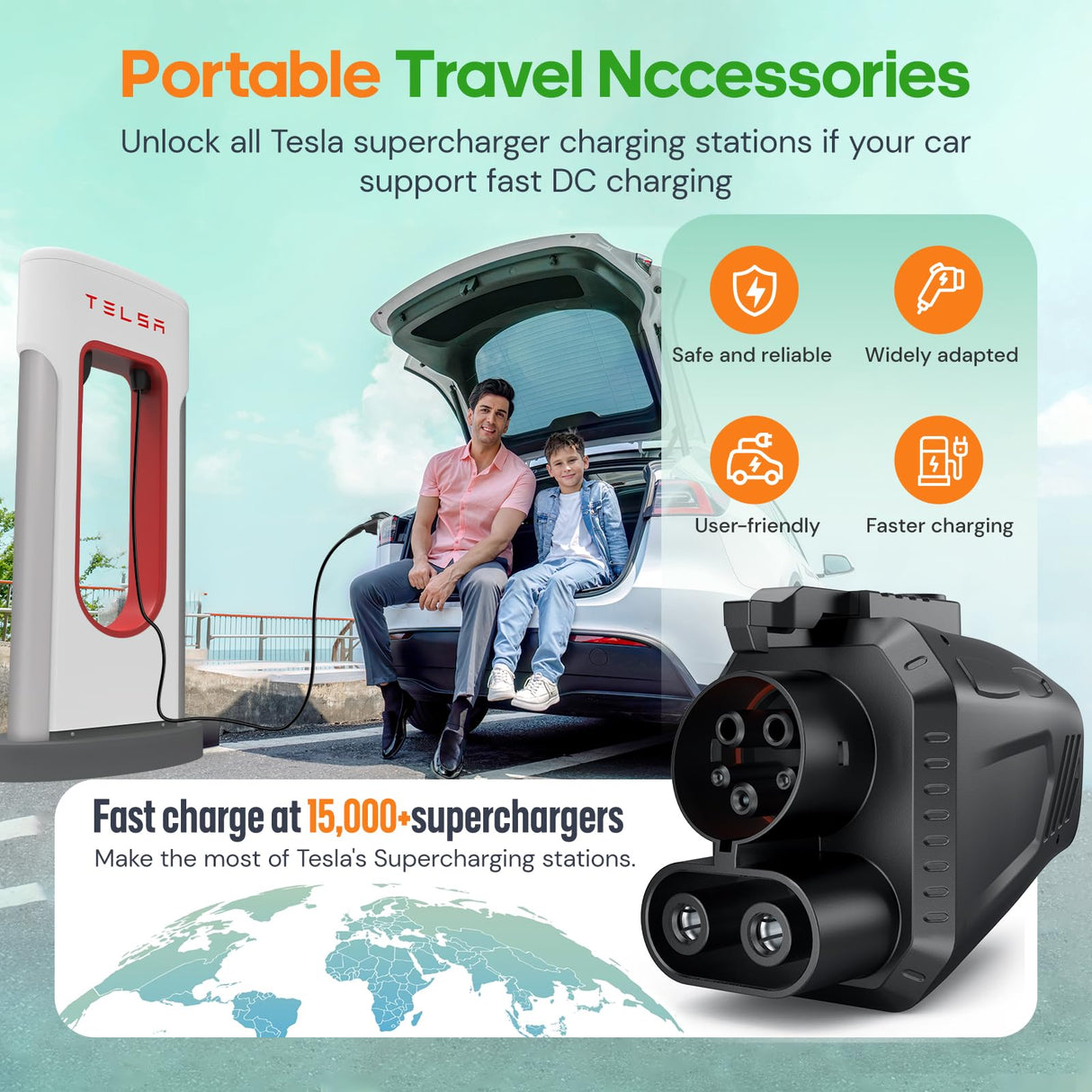 TAKRABBSIN [Up to 500 kWh] 2025 Upgrade NACS to CCS Electric Vehicle Adapter, 500A/1000V, Compatible with Tesla Superchargers, DC Fast Charge CCS1 EVs, Compatible with Ford EVs, GM, Rivian and More Takrabbsin