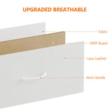 DrawXynth White Dresser for Bedroom, 55" TV Stand with 14 Drawers, Long Dresser & Chests of Drawers with Shelves & Sturdy Metal Frame & Wood Top DrawXynth