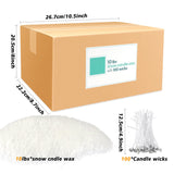 ECLHTLNY 10LB DIY Snow Pearled Candle- Powder Candle Making for Soy Wax Candle Crafts- Natural Candle Making Supplies- HIGH Class Material- LongLasting Burn Time ECLHTLNY