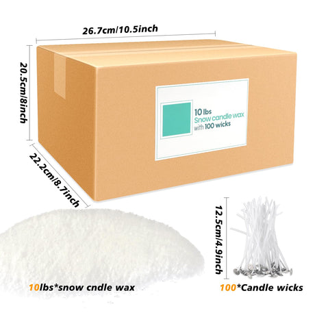 ECLHTLNY 10LB DIY Snow Pearled Candle- Powder Candle Making for Soy Wax Candle Crafts- Natural Candle Making Supplies- HIGH Class Material- LongLasting Burn Time ECLHTLNY