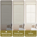 Moonice Cordless Custom Roman Shades for Window Blackout, Natural Woven Fabric Privacy Room Darkening Blinds, Thermal Insulated Window Blind Treatment for Bedroom Living Room, Beige moonice