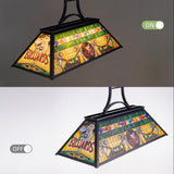 TOCHIC Vintage Pool Table Light, 3-Light Rustic Billiards Light Fixtures with Tiffany-Style Shark Shade for Game Room Farmhouse Chandelier Man Cave Club Bar Dining Room Kitchen Island TOCHIC