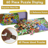 60 Piece Jigsaw Puzzles for Kids Ages 4-8 Winnie The Pooh Puzzle- Family Game Reduced Pressure Toy Gift for Children (2500) DPLEFO
