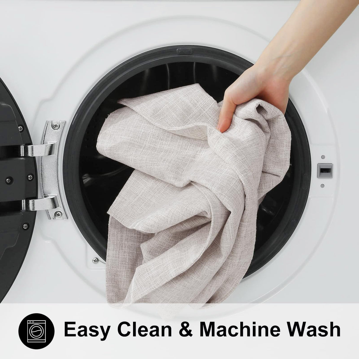 homing Cotton Linen Placemats Set of 6, Cloth Washable Farmhouse Dining Table Mats for Indoors & Outdoors, Easy to Clean, Neutral Beige, 13 x 19 Inch homing