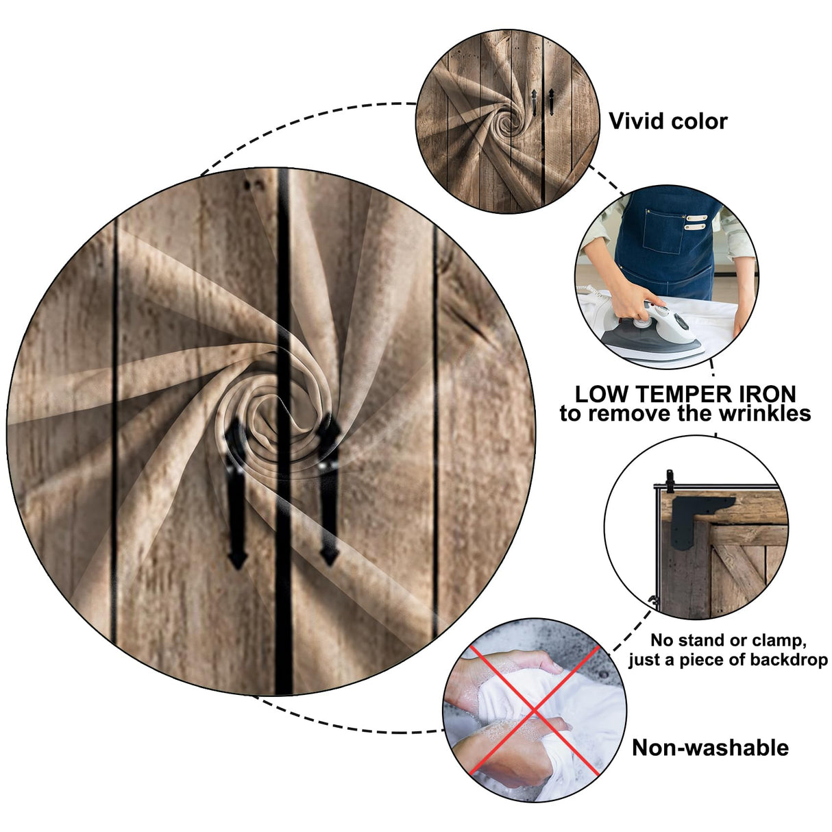 Baocicco 10x7ft Rustic Brown Barn Door Backdrops for Photoshoot Old Wooden Door Western Cowboy Farmhouse Photography Background Cowboy Birthday Baby Shower Wedding Ceremony Vinyl Video Background Baocicco