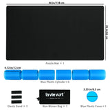 LAVIEVERT 2-in-1 Reversible Jigsaw Puzzle Mat, 2mm Thick Neoprene Puzzle Mat Roll Up, Portable Puzzle Board Holder Saver with Storage Bag & Plastic Cylinder Up to 1500 Pieces - Black & Khaki LAVIEVERT