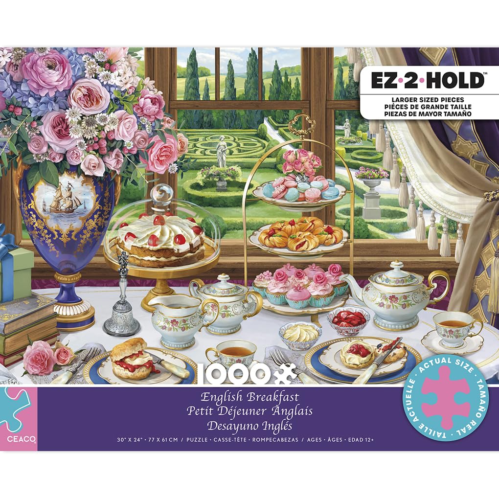 Ceaco - English Breakfast - 1000 Oversized Piece Jigsaw Puzzle Ceaco