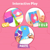 Skillmatics Scissor Skills Activity Book - Snip Snip, 25 Fun Cutting & Creative Activities for Preschoolers, 2 Child-Safe Scissors, Fine Motor Skills Craft Kit, Gifts for Kids Ages 3, 4, 5, 6, 7 Skillmatics