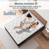 Duchessz Full Mattress, 12 Inch Hybrid Mattress Eurotop with Gel Memory Foam,Motion Isolation Individually Wrapped Pocket Coils Mattress,Breathable Comfort Soft Mattress Pressure Relief Duchessz