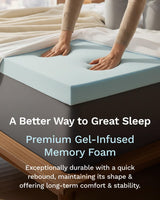 ViscoSoft 2-Inch Memory Foam Mattress Topper King – Reflex Cooling Gel Pad with Removable Washable Cover – CertiPUR-US & Oeko-TEX Certified ViscoSoft