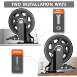 6 Inch Caster Wheels Heavy Duty Casters with Brake, Casters Set of 4 Loading 3000 Lbs, Locking Industrial Swivel Top Plate Casters Wheels for Furniture and Workbench Cart(Two Hardware Kits Included) YUPEZOP