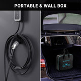 Mustop Level 1 & 2 EV Charger J1772 (40 Amp, 240 Volt, 20ft Cable),ETL Wall Connector Dual Use EV Portable NEMA 14-50 & 5-15 Wi-Fi Enabled with Holder for EV and Hybrid Vehicles mustop
