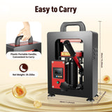 Dodoam 5 Ton Hydraulic Heat Press Machine,110V 900W Dual Plates Heating Presser 2.4 * 4.7 Inch Heat Press Plates Digital Display,with Digital Timer,for PU Pressing Oil Printing Textiles Dodoam