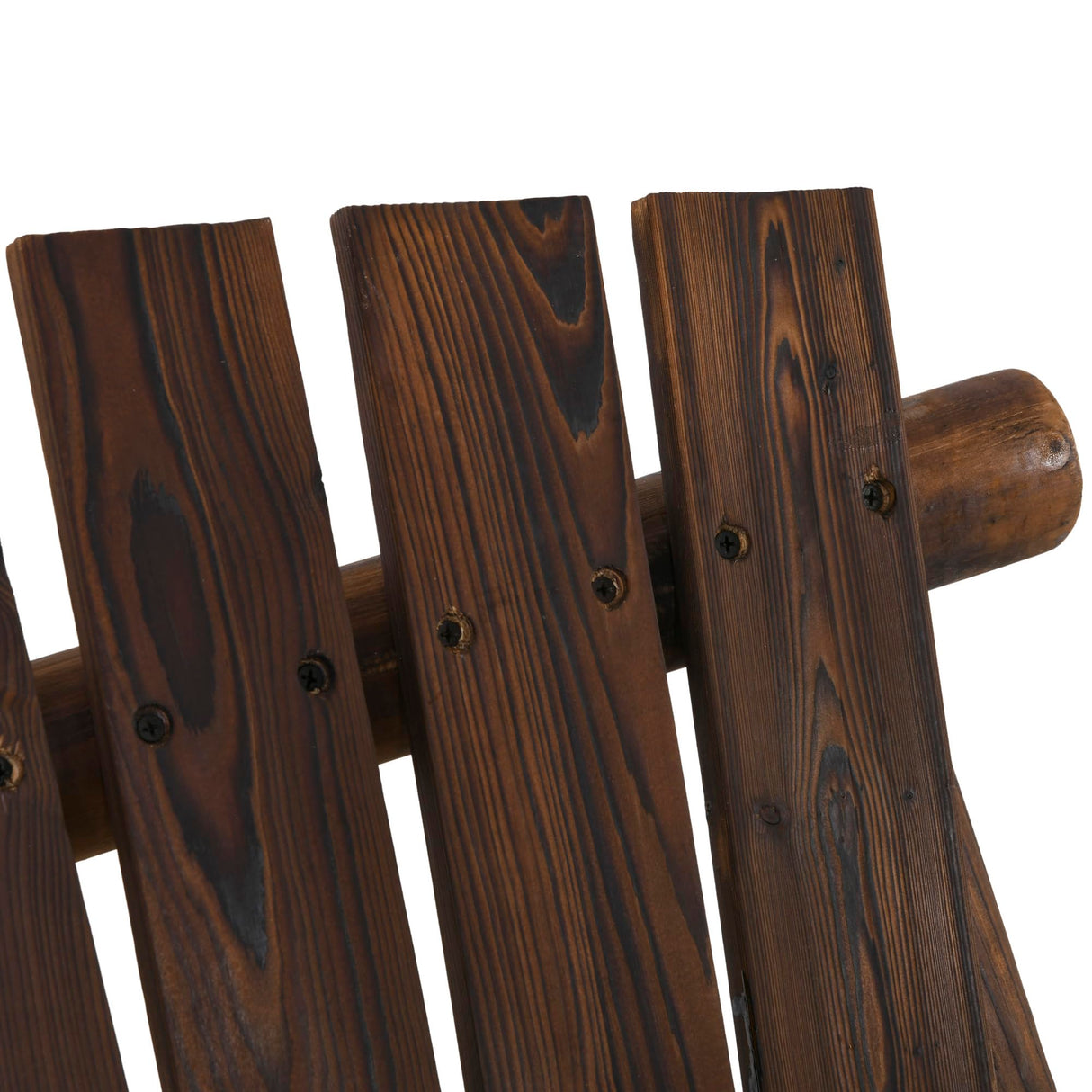 Outsunny 2-Seat Porch Swing with Stand, Wooden Patio Swing Chair Bench, for Garden, Poolside, Backyard, Carbonized Outsunny