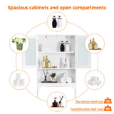 Yaheetech Over The Toilet Storage Cabinet with Double Tempered Glass Doors and Adjustable Shelf, Freestanding Bathroom Storage Rack, 66 Inches Height Yaheetech