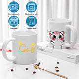 CAILIDE 20oz sublimation Blank large Mugs and Big handle set of 2 Professional Grade Mugs White Coated Ceramic Cup for Coffee Tea or DIY Gifts (20oz) CAILIDE