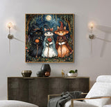 APTDYIGL 5D Three Cats Diamond Painting Kits for Adults Beginner,DIY Cats Diamond Art Kits for Adults,Round Full Drill Diamond Dots with Gem Art Kits,Home Wall Decor 15.7X15.7inch APTDYIGL