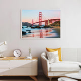 California San Francisco Golden Gate Bridge Beach DIY 5D Diamond Painting by Number Unique Kits 16 x 12 inch YEEIFFD