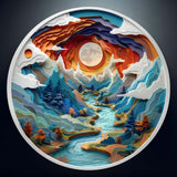 Wooden Puzzles for Adults, Wooden Cave Puzzles, Flat Puzzles with 3D Visual Effect When Completed, Christmas Birthday Gifts for Puzzle Lover, Wood Adult Puzzles (L-13.4 * 13.4in 300pcs) NABYSHOP