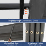 ONLYCTR 10'X10' Outdoor Retractable Pergola, Aluminum Outdoor Pergola with Retractable Sun Shade Canopy, Heavy Duty Pergolas Shelter Pergola for Garden, Porch, Poolside, Backyard BBQ ONLYCTR