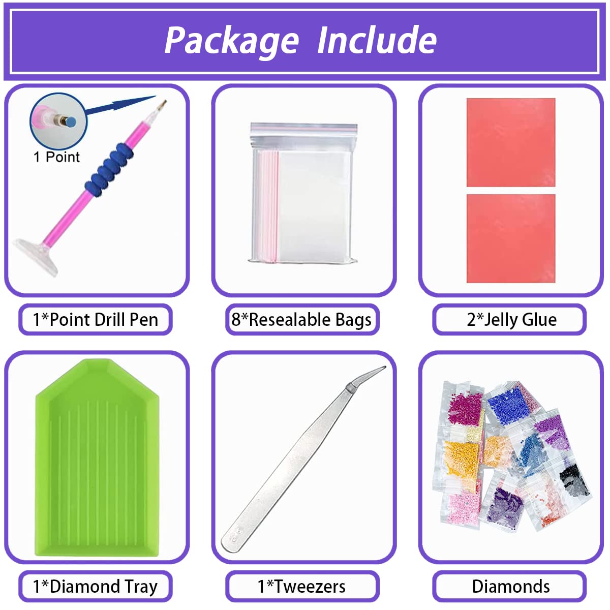 JAKI Diamond Painting Kits for Adults-Castle Diamond Art Kits for Adults,Gem Art Kits for Adults Pictures Arts Craft for Home Wall Decor (12x16inch) JAKI