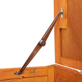 Small Wood Rabbit Hutch Bunny Cage, Raised Cat House with Ladder for Small Animals, Orange ANNECOSK