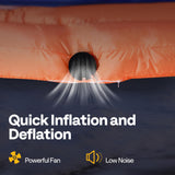 VIVOHOME 8FT Christmas Inflatable Outdoor Decoration, Nativity Scene Set, Navidad Blow Up Yard Decor with Built-in LED Light for Lawn, Garden, Party VIVOHOME