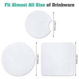Sublimation Blank Cup Coasters Bulk Square Blank Cup Mat Rubber for Sublimation Transfer Heat Press Printing DIY Crafts 3.93 x 3.93 Inch (50 Pieces) YOUKE OLA