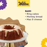 Wilton Perfect Results Premium Non-Stick 9.51-Inch Fluted Tube Pan, Steel Cake Pan Wilton