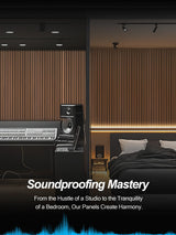 Mollywell Wood Panels for Wall, Time-Saving Installation, Versatile Wood Slat Wall Decor, Enhanced Acoustic & Sound Proof Fluted Design for Home & Office, 2 Pcs Teak, 47.2x23.6 Inch Mollywell