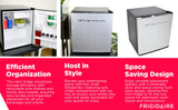Frigidaire EFR182 1.6 cu ft Stainless Steel Mini Fridge. Perfect for Home or The Office. Platinum Series, 1.8 Frigidaire