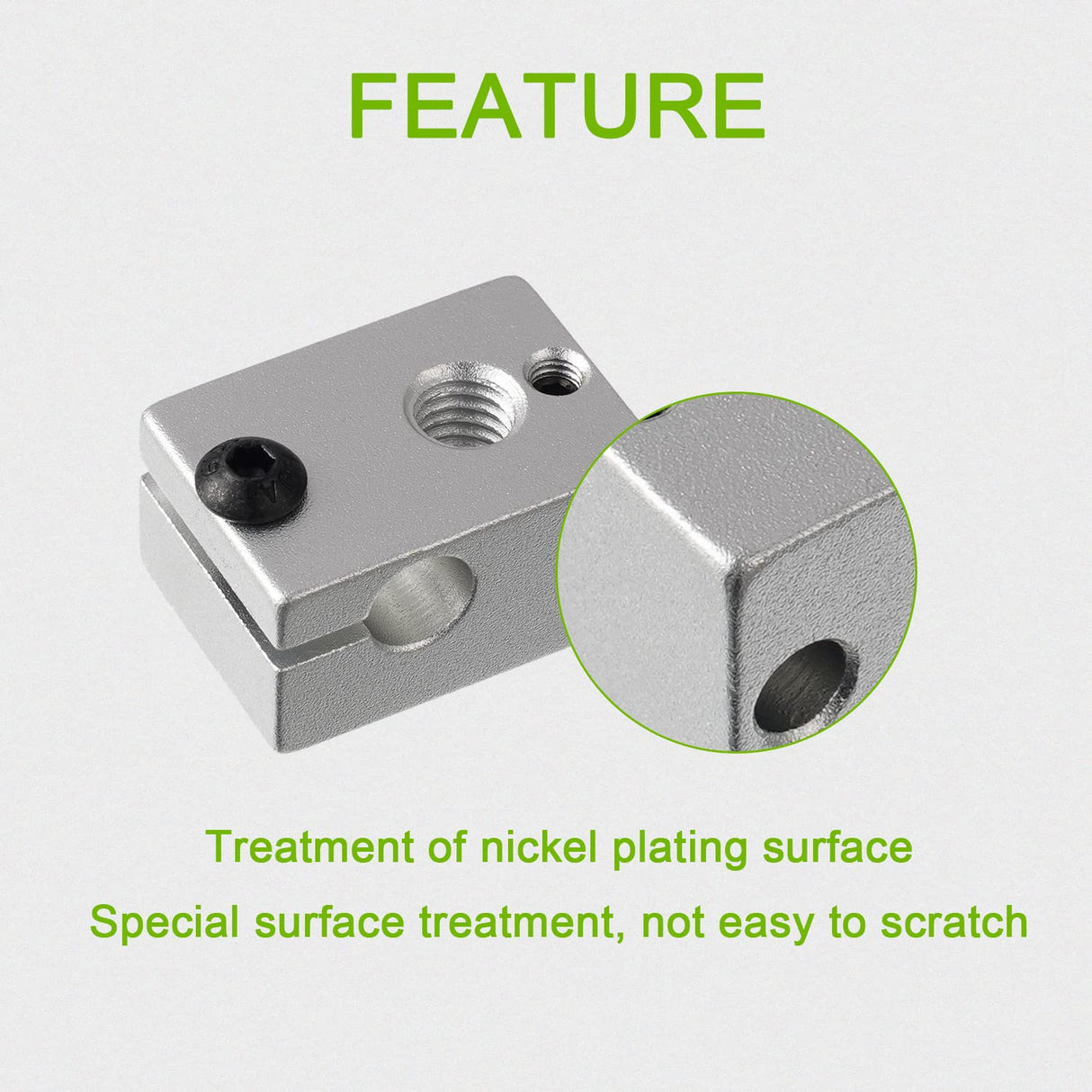 EPLZON 3D Printer Hotend Heater Block Volcano Hotend Apply to E3D V6 hotend HT-NTC100K PT100 Sensor with 2pcs Wrench(Pack of 6 Pcs) EPLZON