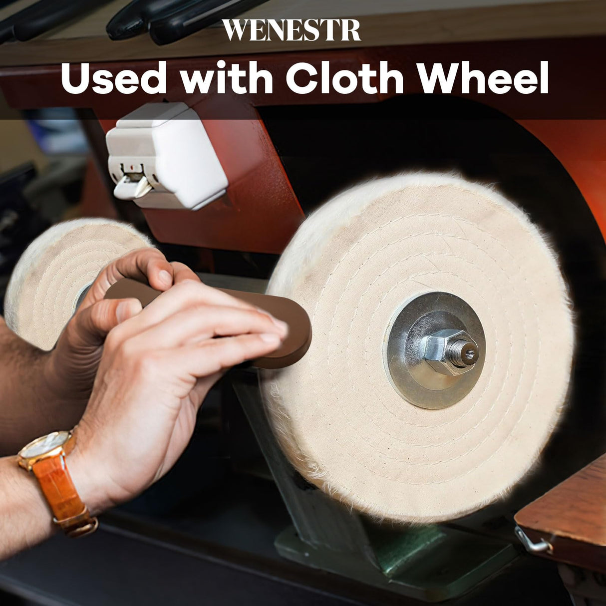 Brown Tripoli Polishing Compound for Buffing Wheel - Buffing Compound for Aluminum & Stainless Steel & Wood(1 Oz/Brown) WENESTR