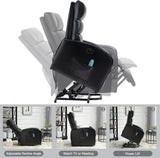 AVAWING Power Lift Recliner Chair for Elderly, PU Leather Electric Inclining Chair with Remote Control, Side Pocket and USB Port for Living Room & Bedroom, Black AVAWING
