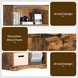 YATINEY Tall Bookcase and Bookshelf, 6-Tier Bookcase with Storage, 63" Wooden Bookshelf, Farmhouse Freestanding Display Storage Shelves for Home Office, Living Room, Rustic Brown SJ09BR YATINEY