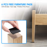 CRETBEL 4PCS Adjustable Bed Frame Anti-Shake Tool (Upgraded) for Loft Beds, Headboard Stoppers with Free Furniture Pads and Screws, Protect The Wall from Banging, Easy to Install (1.1-2.5in) CRETBEL