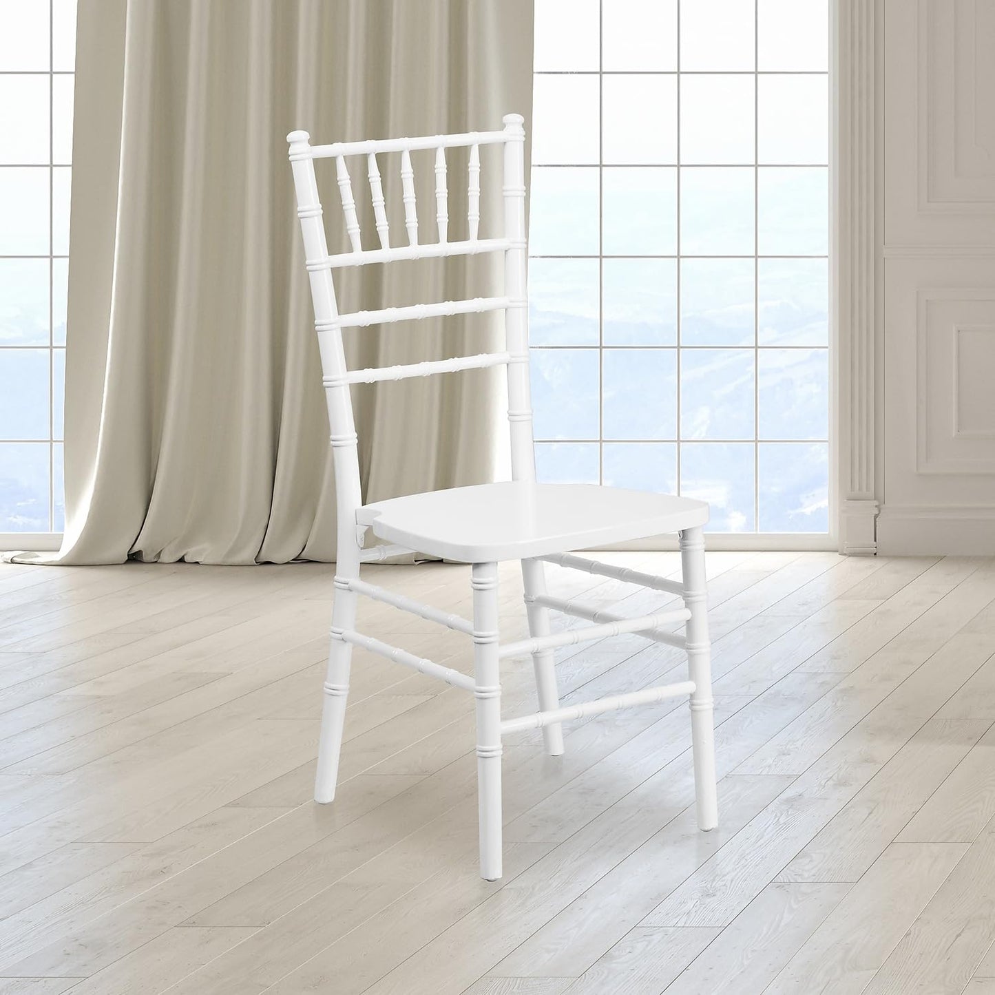 Flash Furniture HERCULES Series White Wood Chiavari Chair - WoodArtSupply