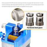 Updated Dual Gear Ender 3 Extruder, Dual Hardened Steel Drive Gear CR10S Pro Extruder Blue Compatible for Ender 3 V2, Ender 3 Pro,Ender 3 Max,Ender 5/CR10,3D Printer 1.75 mm Filament Extruder SAPLUSREPRAP