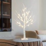Vanthylit Lighted Birch Tree Battery Powered Tabletop Tree Decorations for Home Mantle Party Christmas Decorations (22 Inch) Vanthylit