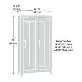 Sauder Adept Storage Pantry Cabinet, L: 38.94" x W: 16.77" x H: 70.98", Craftsman Oak finish Sauder