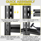 TigerParty 2050LBS Heavy Duty Garage Shelving, 5-Tier Adjustable Storage Shelves, Metal Shelving Unit and Storage Rack for Pantry, Basement, Warehouse, 72" H x 36" W x 16" D, MDF Borad TigerParty