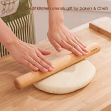 GOBAM Wood Rolling Pin, Small - Dough Roller for Pasta, Cookies, Pie, Pizza, Chapati, Fondant, Rolling Pins for Baking, Bread Making Tools and Supplies - 11 x 1.38 Inches GOBAM