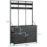 LUMTOK 8 Drawer Dresser, Chest of Drawers for Bedroom Living Room, Entryway, Fabric Storage Chest for Closets (Grey) LUMTOK