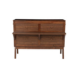 PVWIIK Full Size Multi-Functional Bed Frame with Side Shelves and USB for Girls/Boys,Home Office, Studio,Bedroom,Cabinet Murphy Bed w/Plank Support,No Box Spring Needed, Walnut PVWIIK